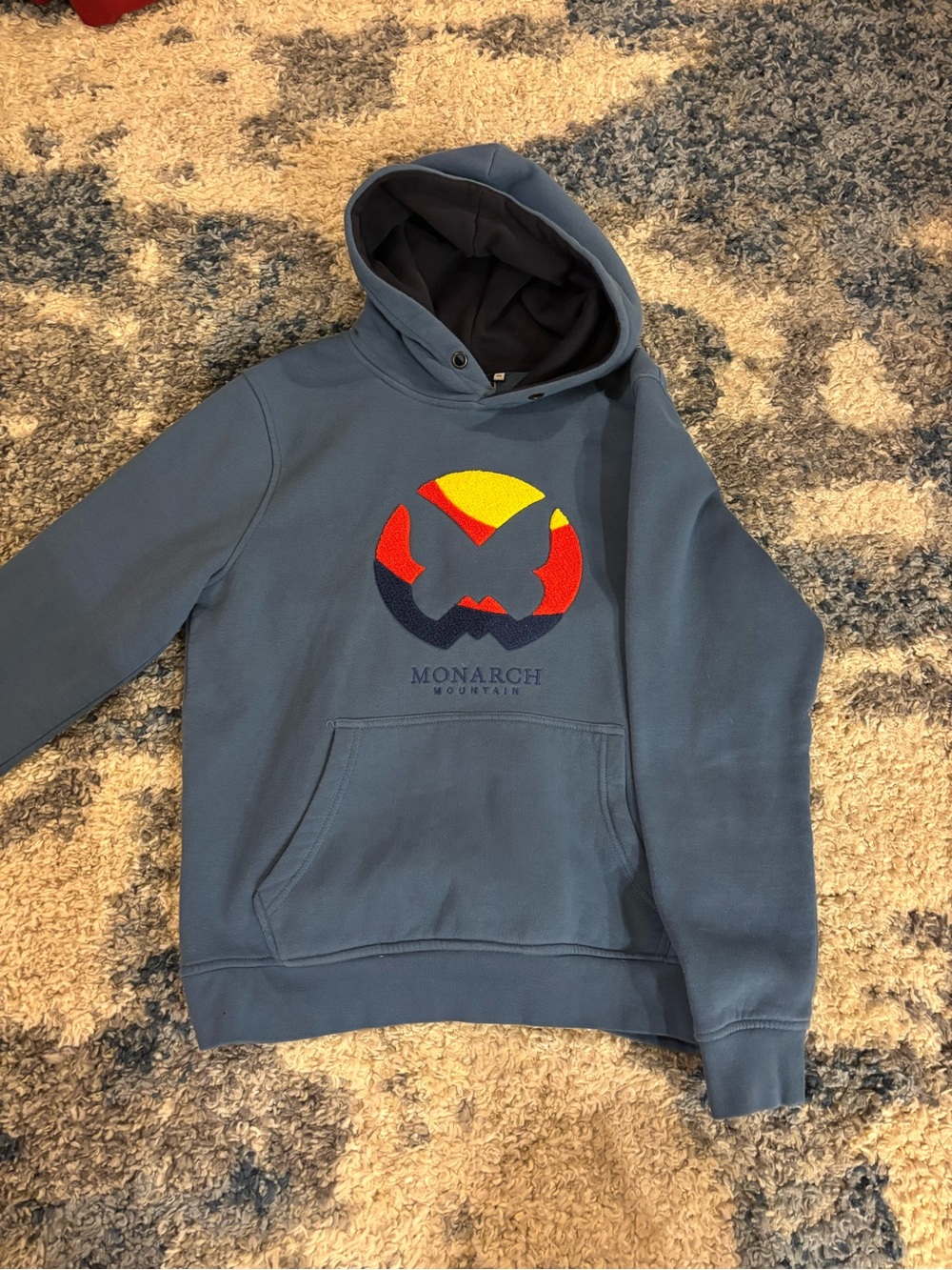 Men’s Blue Hooded Sweatshirt with Graphic Logo